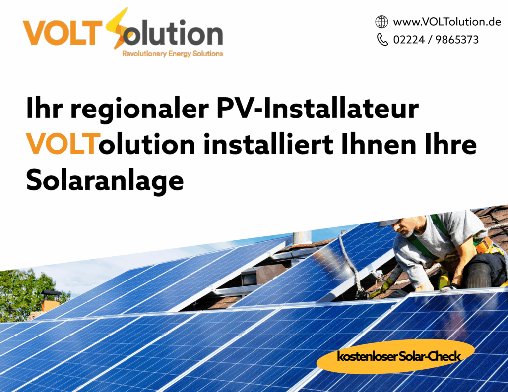 VOLTolution Revolutionary Energy Solutions: Ihr regionaler PV-Installateur VOLTolution installiert Ihnen Ihre Solaranlage - www.voltolution.de - 02224/9865373 - kostenloser Solar-Check